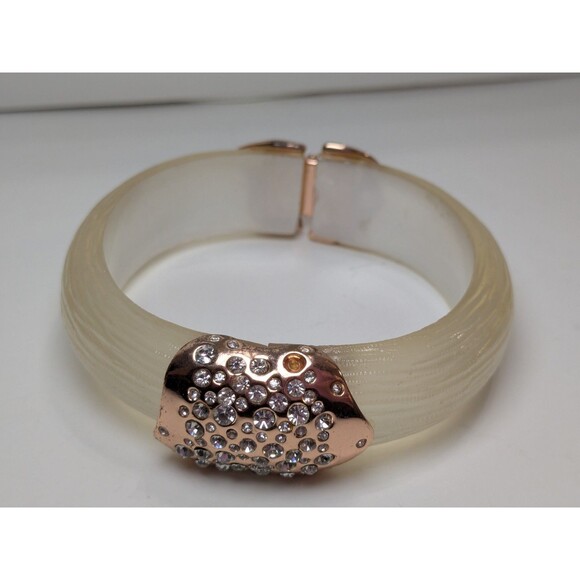 Unsigned Alexis Bittar Hinged Bangle Bracelet - Picture 2 of 11